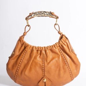 Yves Saint Laurent Camel Leather Vincennes Mombasa Hobo Bag